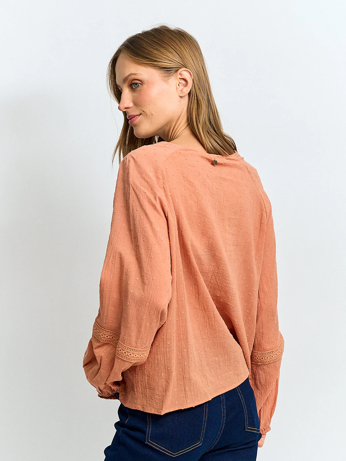 BLUSA MUJER TATIENNE MANGA LARGA BRILLOS - 2