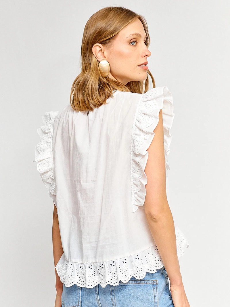 BLUSA MUJER TATIENNE ALGODÓN MANGA CORTA - 2