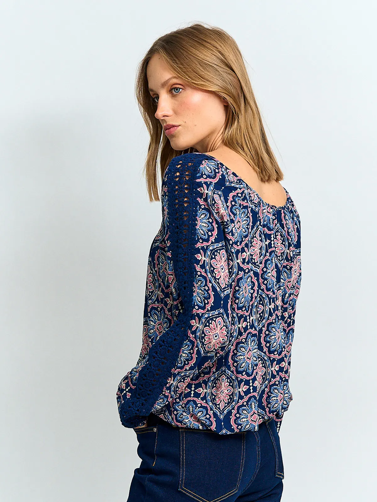 BLUSA MUJER TATIENNE MANGA LARGA ESTAMPADA - 2