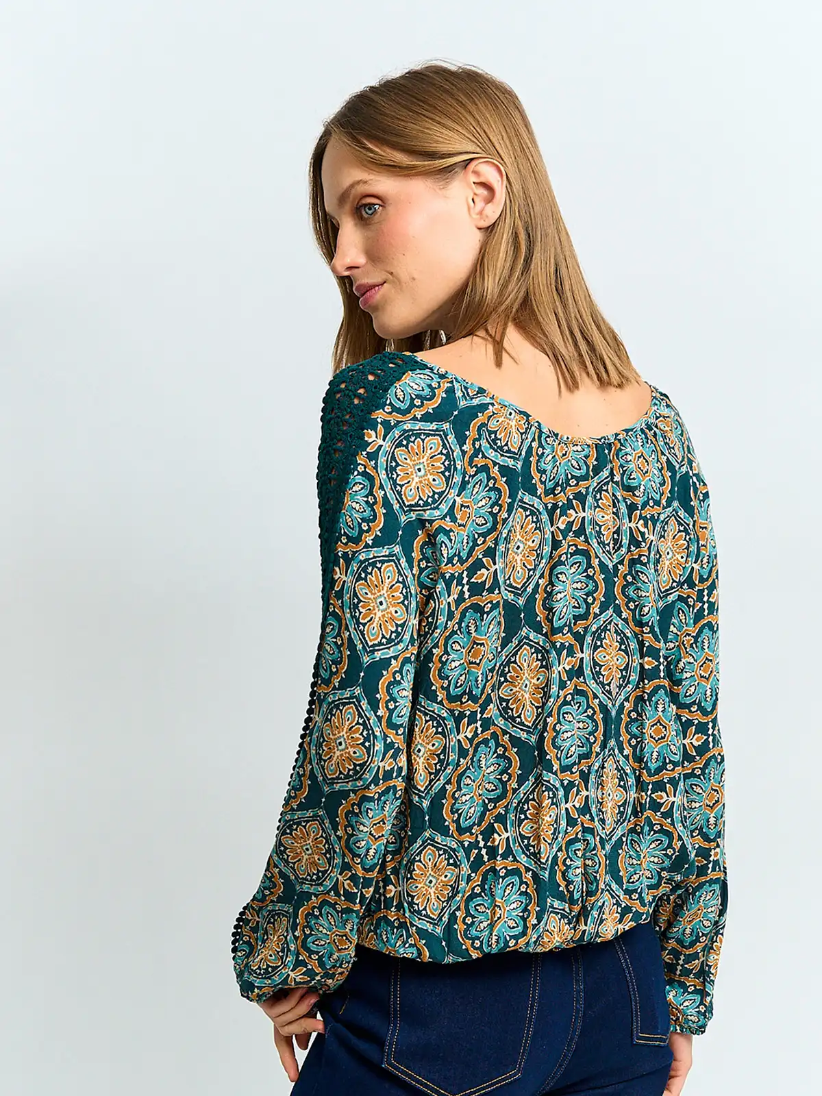 BLUSA MUJER TATIENNE MANGA LARGA ESTAMPADA - 2