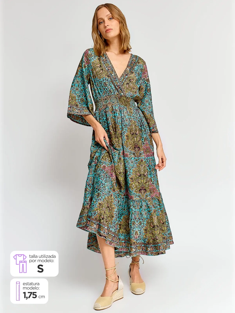 VESTIDO MUJER TATIENNE LARGO ESTAMPADO - 1