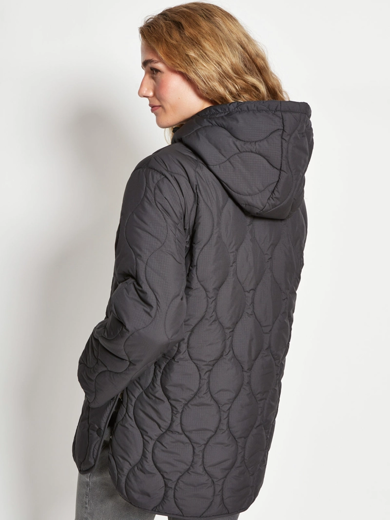 PARKA MUJER AZIZ LARGA CON GORRO - 2
