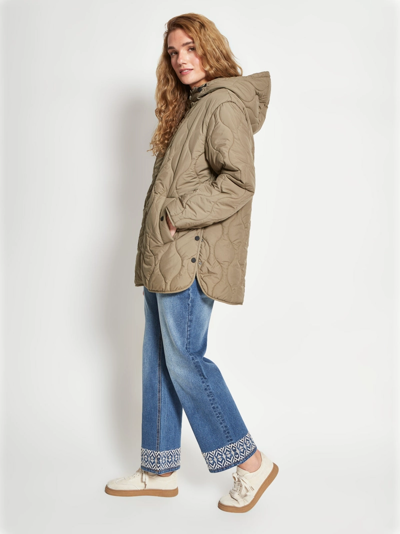 PARKA MUJER AZIZ LARGA CON GORRO - 4