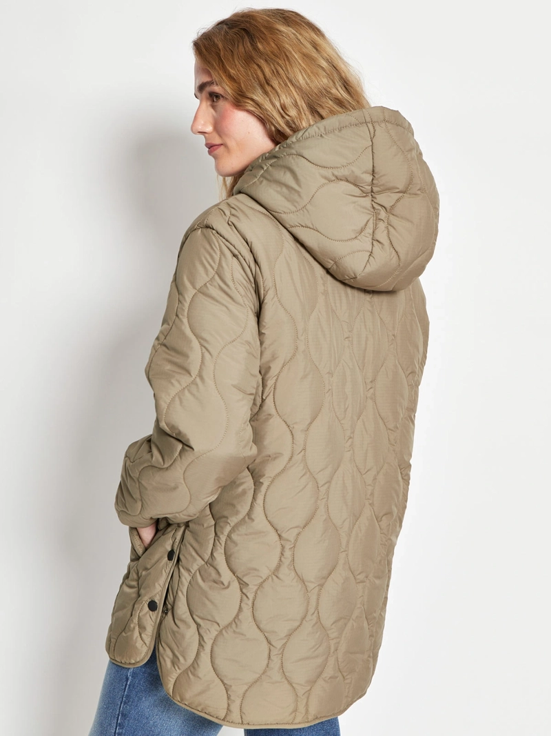 PARKA MUJER AZIZ LARGA CON GORRO - 2