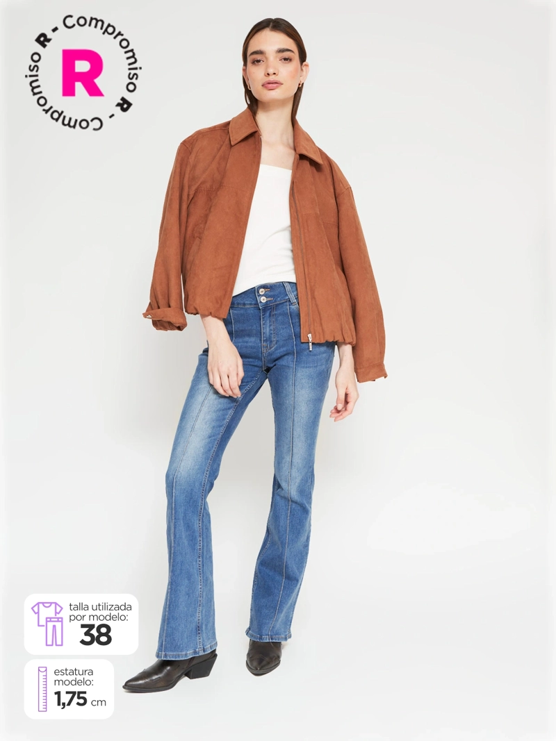 JEANS MUJER INDEX ALGODÓN FLARE