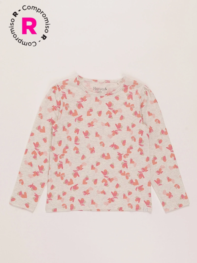 POLERA MANGA LARGA ALGODÓN NIÑA HARVEST FULL PRINT