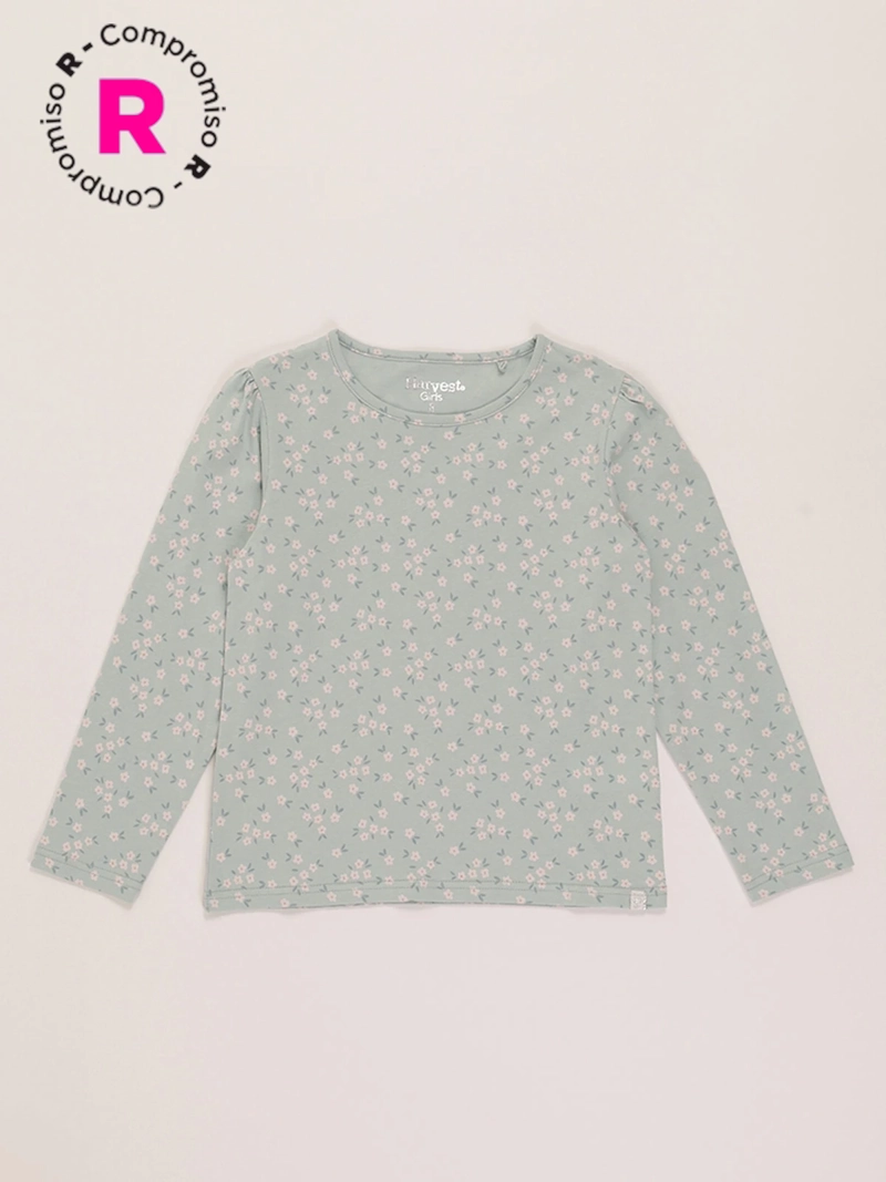 POLERA MANGA LARGA ALGODÓN NIÑA HARVEST FULL PRINT
