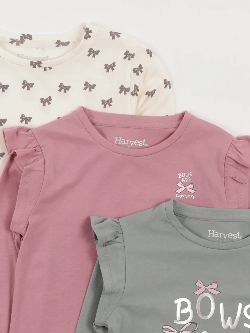 POLERAS MANGA LARGA NIÑA HARVEST TRIPACK - 3