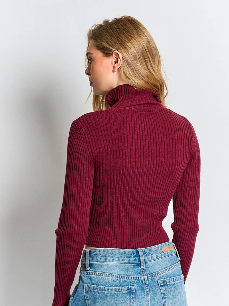 SWEATER MUJER INDEX MANGA LARGA CIERRE - 2