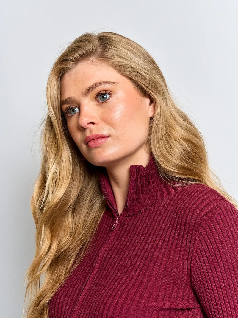 SWEATER MUJER INDEX MANGA LARGA CIERRE - 3