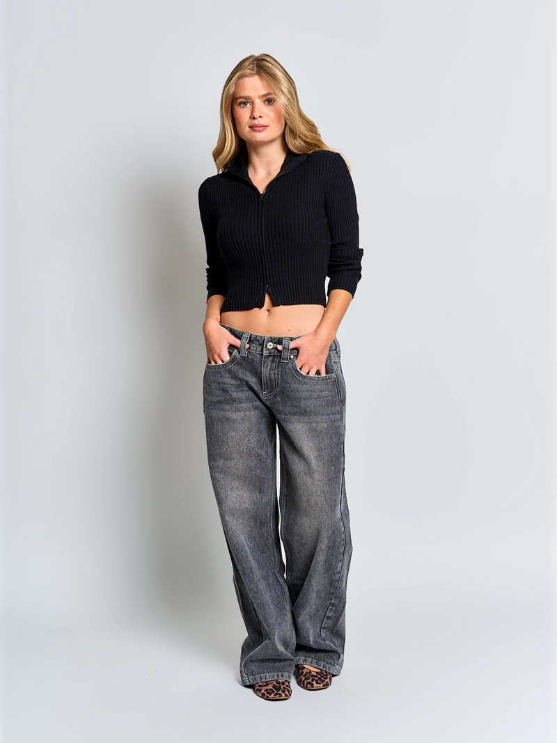 SWEATER MUJER INDEX MANGA LARGA CIERRE - 4