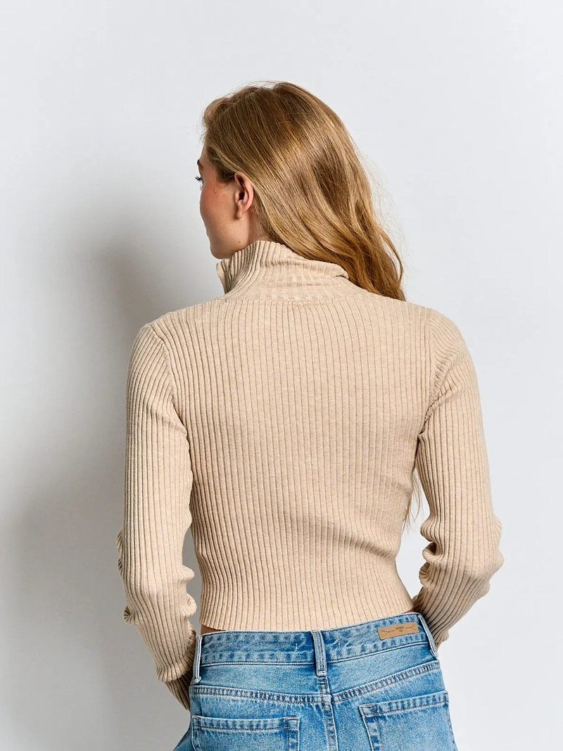 SWEATER MUJER INDEX MANGA LARGA CIERRE - 2