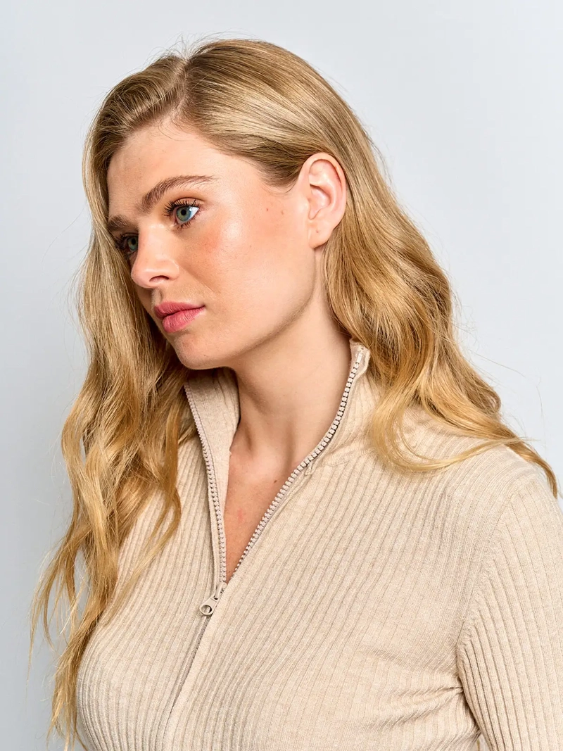 SWEATER MUJER INDEX MANGA LARGA CIERRE - 3