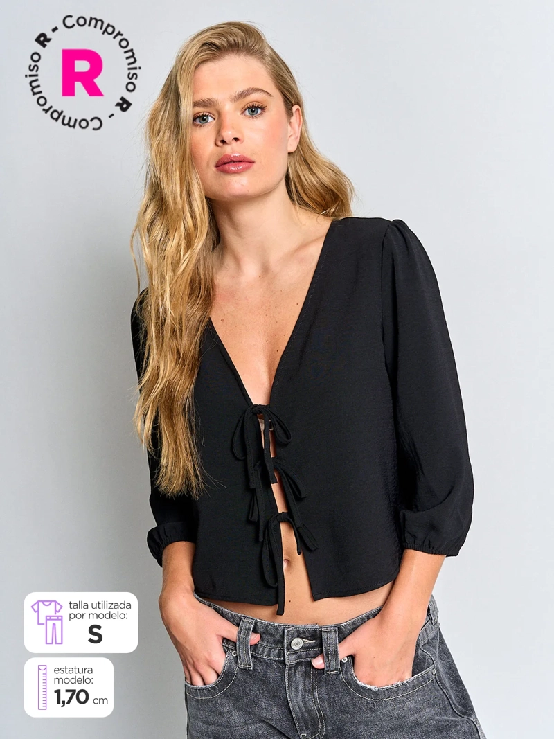 BLUSA MUJER INDEX MANGA LARGA VUELOS - 1