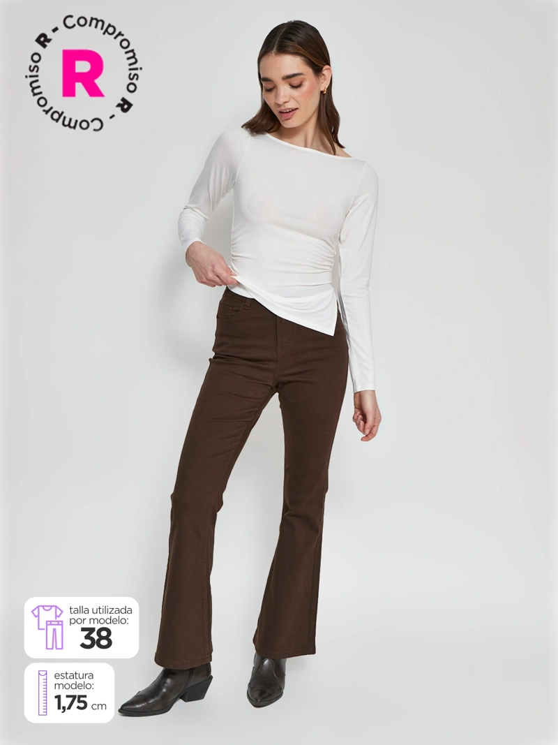 JEANS MUJER INDEX ALGODÓN FLARE - 1