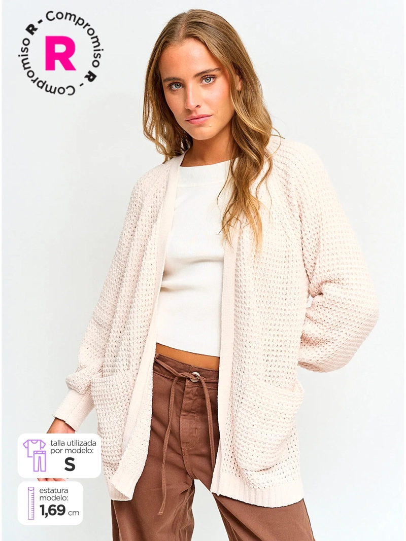 CARDIGAN MUJER INDEX CHENILLE - 1