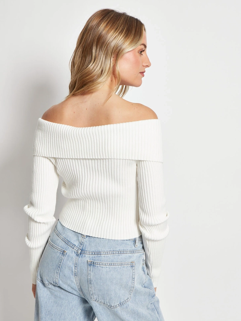 SWEATER MUJER INDEX MANGA LARGA HOMBROS DESCUBIERTOS - 2