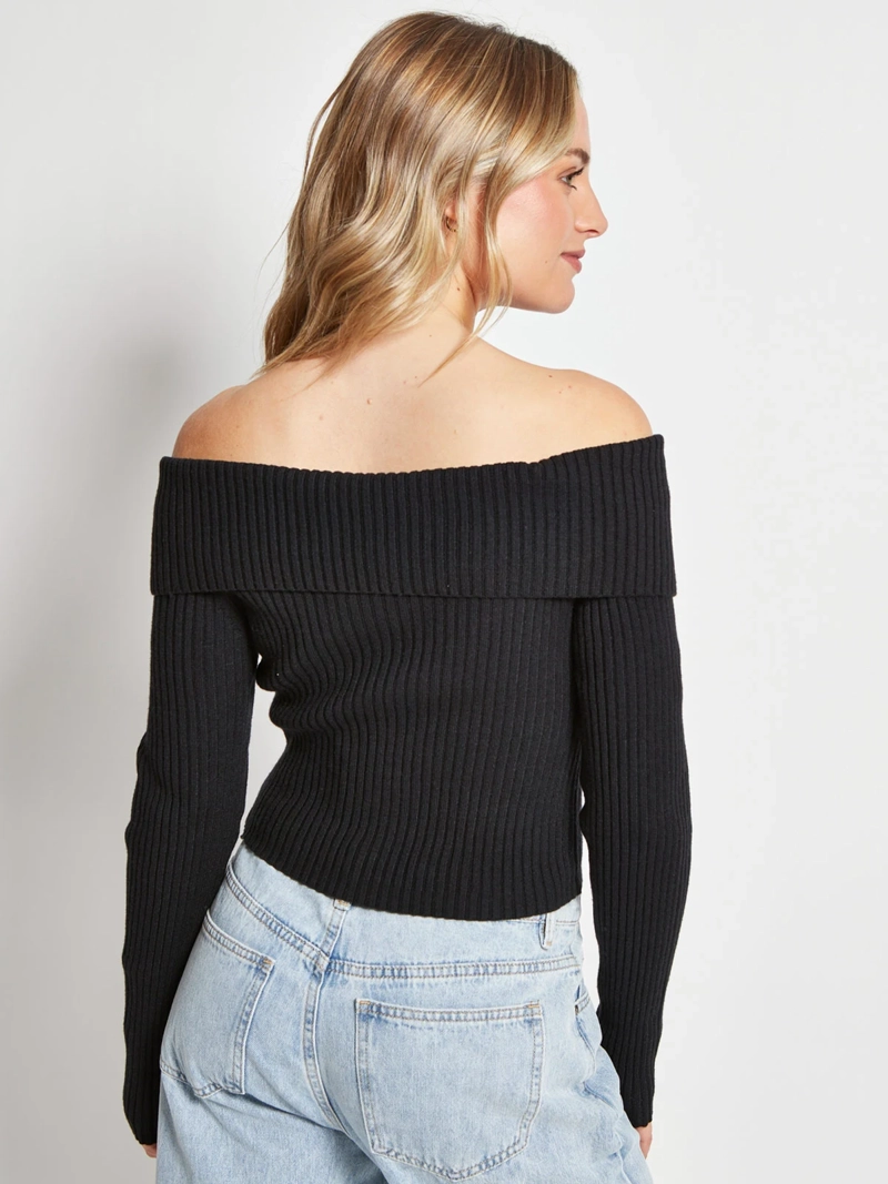 SWEATER MUJER INDEX MANGA LARGA HOMBROS DESCUBIERTOS - 2