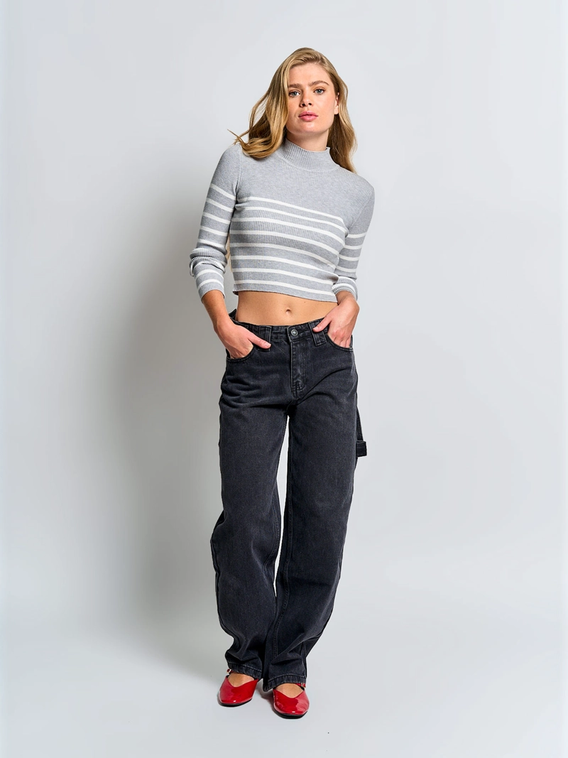 SWEATER MUJER INDEX CUELLO MOCK MANGA LARGA - 4