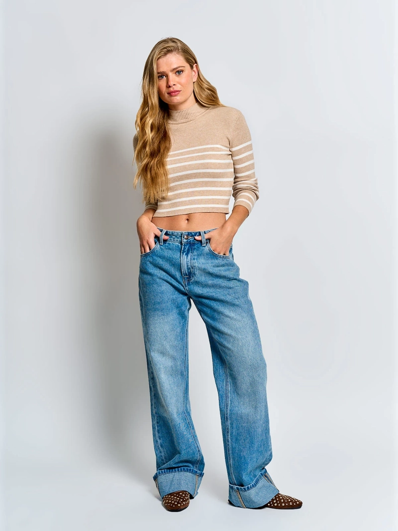 SWEATER MUJER INDEX CUELLO MOCK MANGA LARGA - 4
