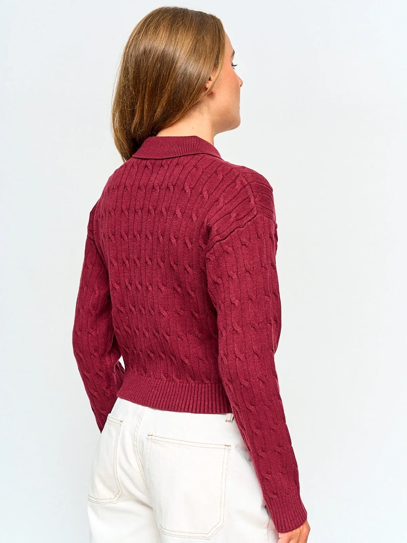 SWEATER MUJER INDEX CUELLO POLO MANGA LARGA - 2