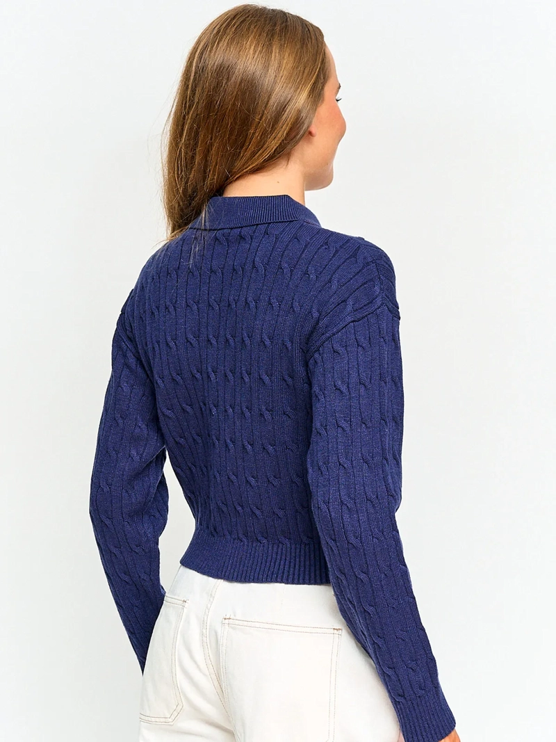 SWEATER MUJER INDEX CUELLO POLO MANGA LARGA - 2