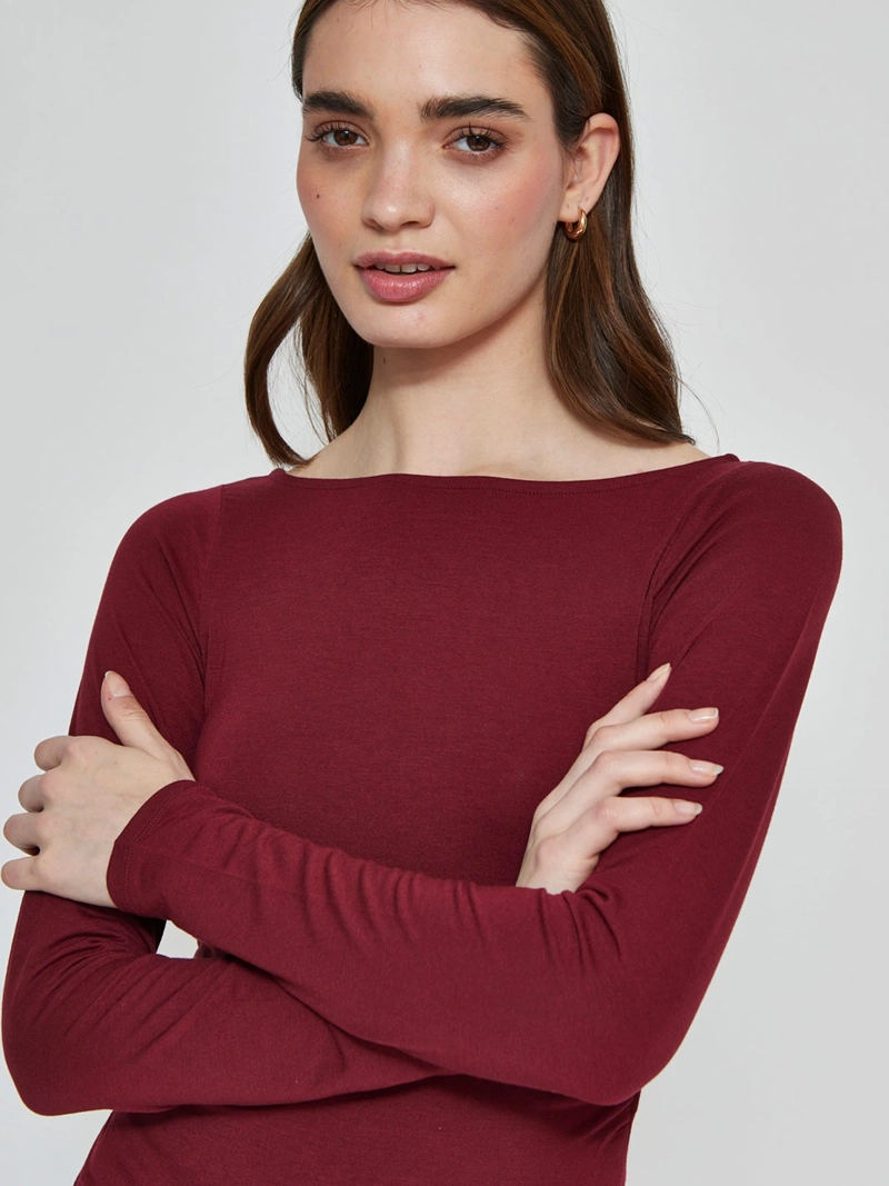 POLERA MUJER INDEX MANGA LARGA FRUNCIDA - 3