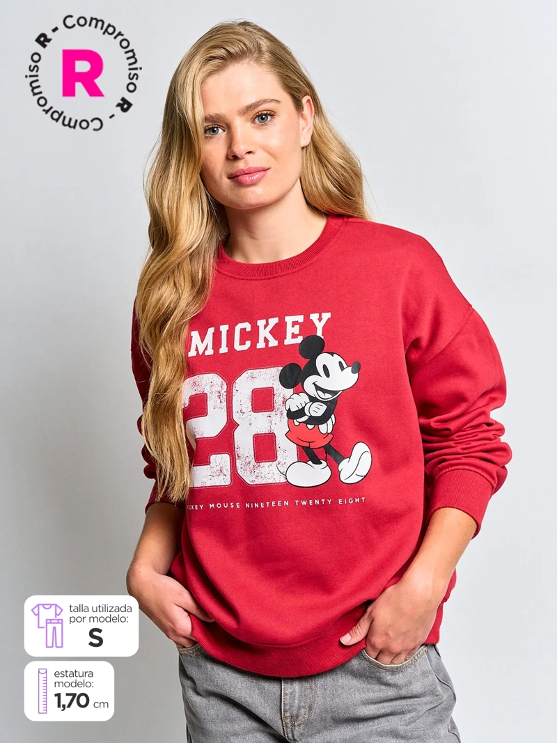 POLERÓN MUJER INDEX ALGODÓN MANGA LARGA MICKEY - 1
