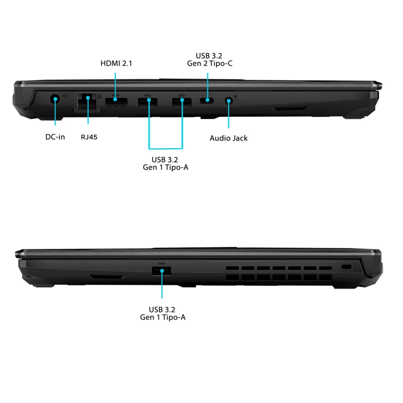 NOTEBOOK GAMER ASUS TUF A 15 FA506NCG-HN196W AMD RYZEN 7 16GB RAM 512GB SSD NVIDIA RTX 3050 15.6” - 6