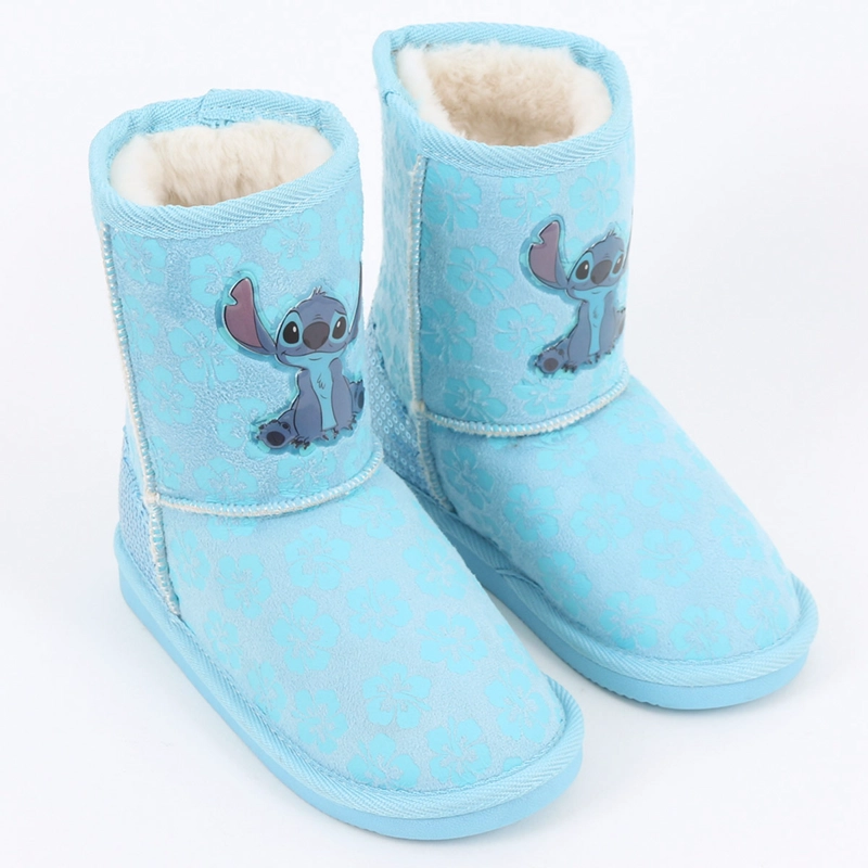 BOTAS NIÑA STITCH CELESTE