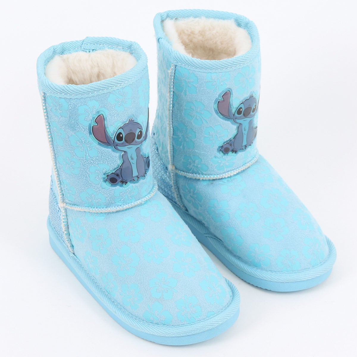 BOTAS NIÑA STITCH CELESTE - 1