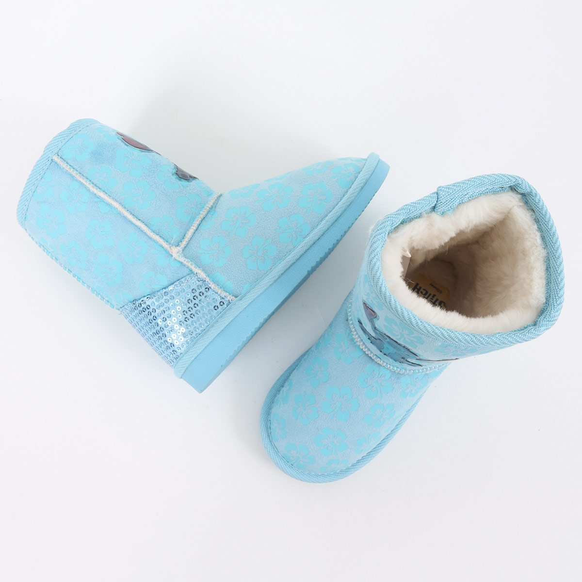 BOTAS NIÑA STITCH CELESTE - 3
