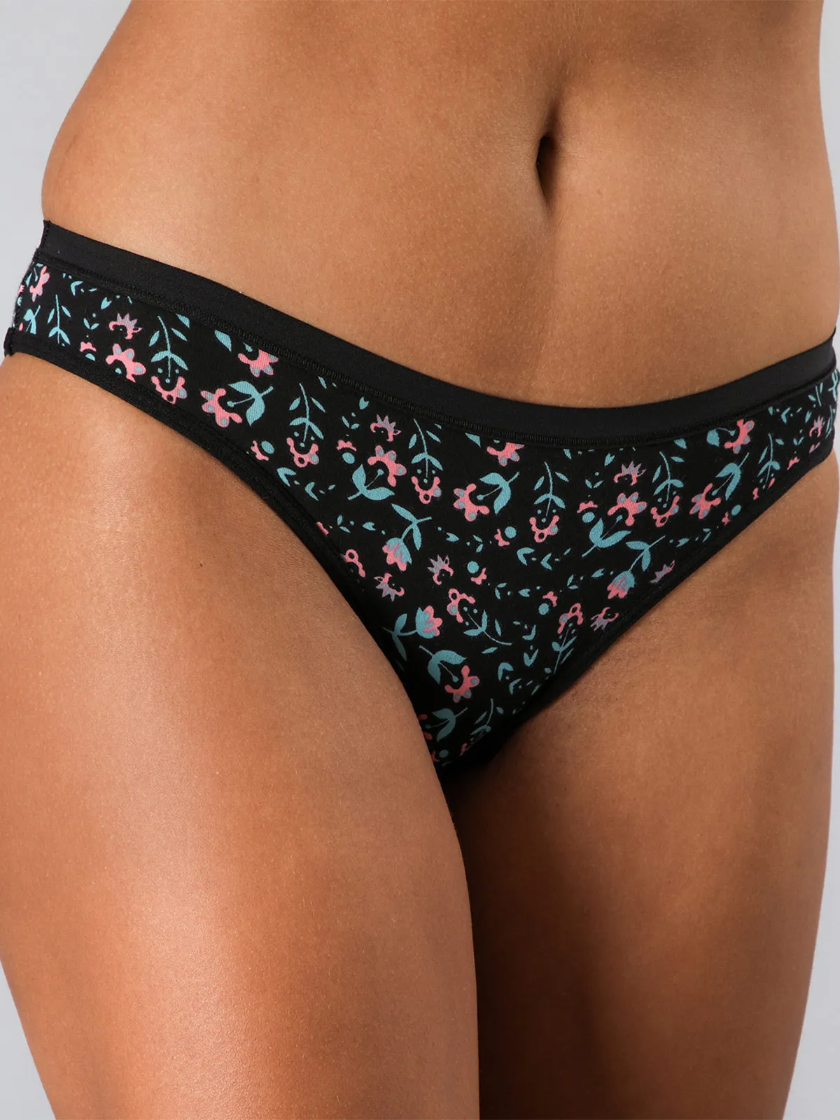 PACK 6 CALZONES FLORES BIKINI ALGODÓN PRINT - 6