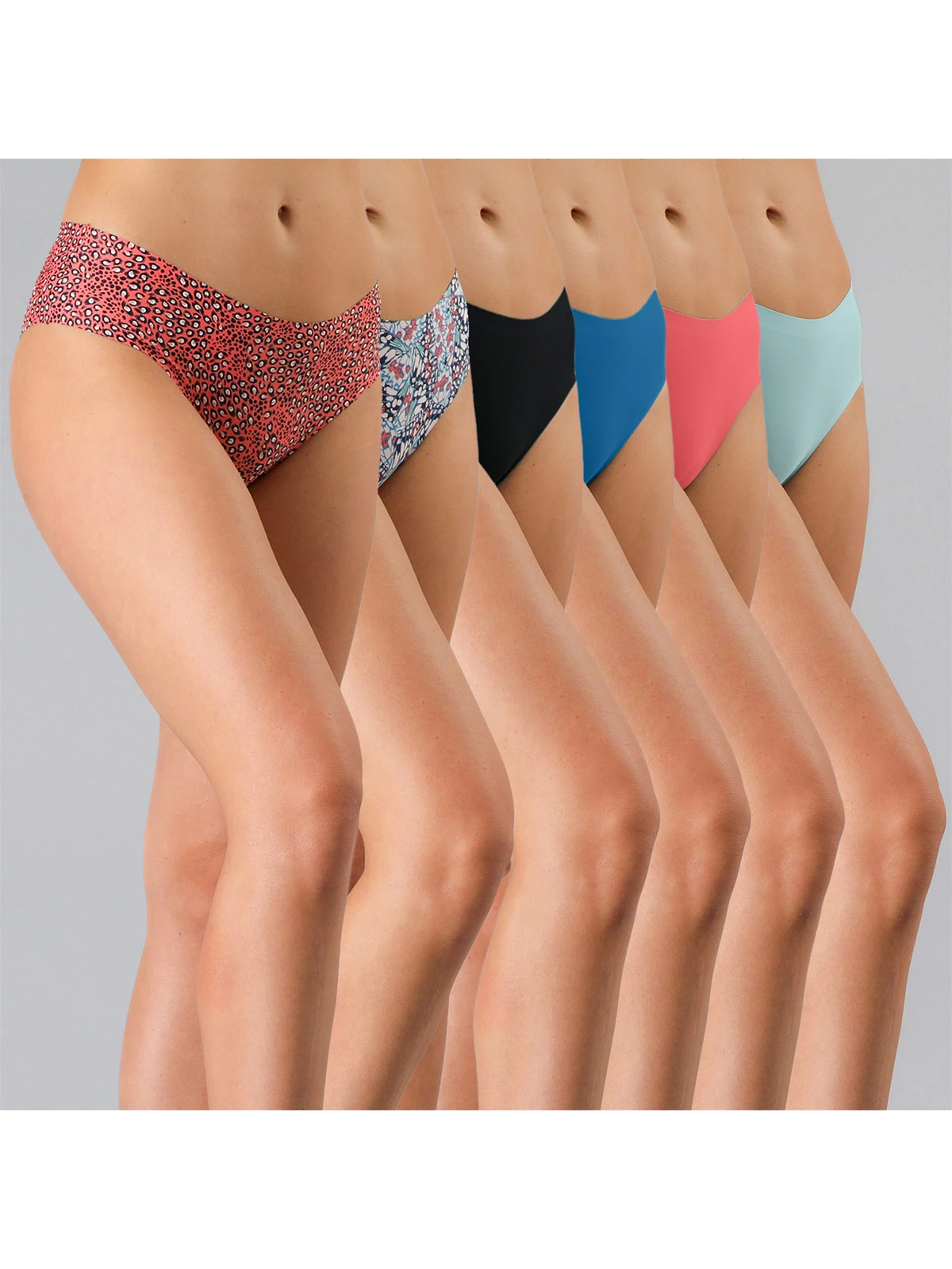 PANTALETA MUJER FLORES PACK X6 MICROFRIBRA