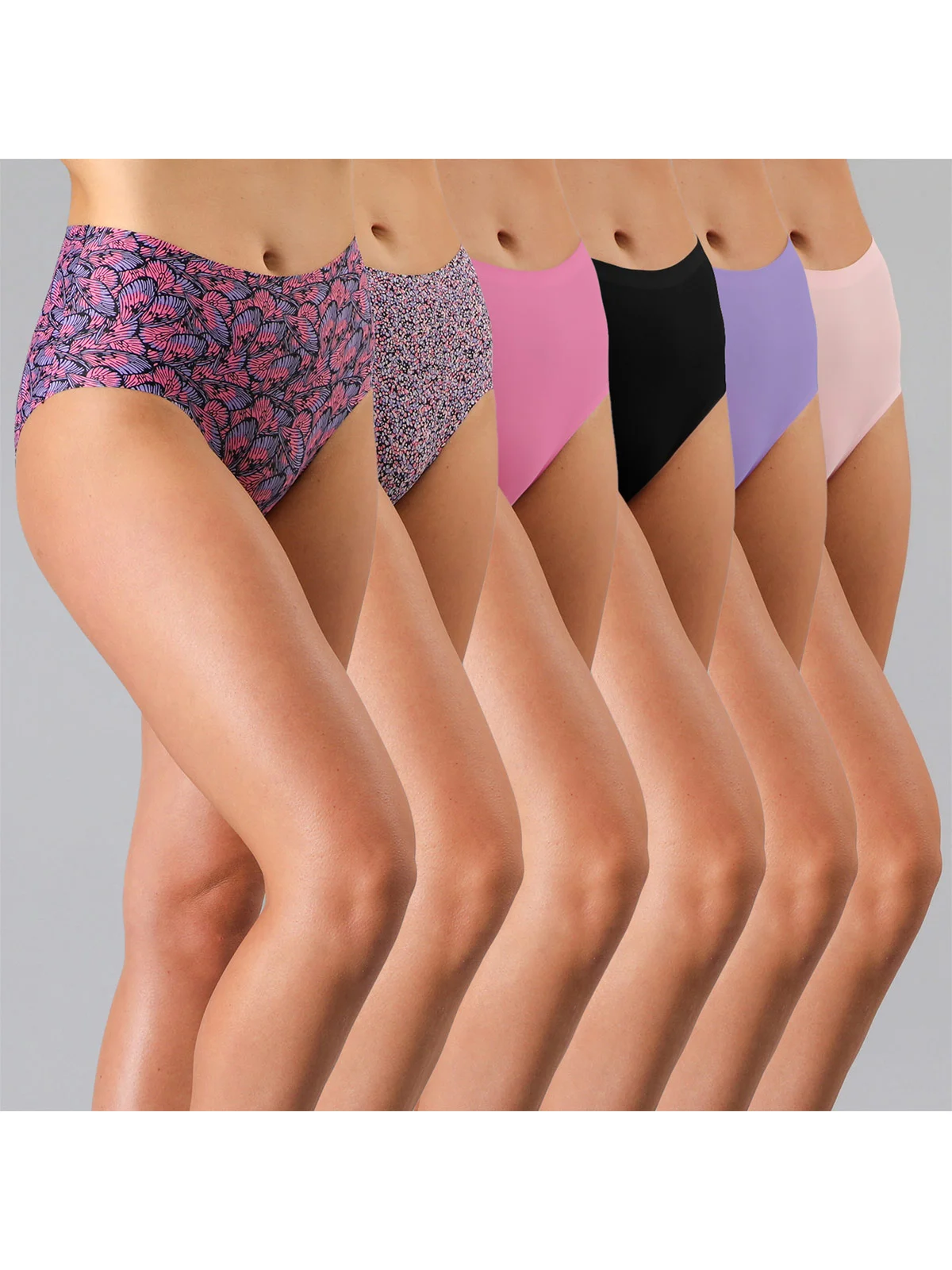 PACK 6 CALZONES FLORES MAXI MICRO PRINT BONDED - 1