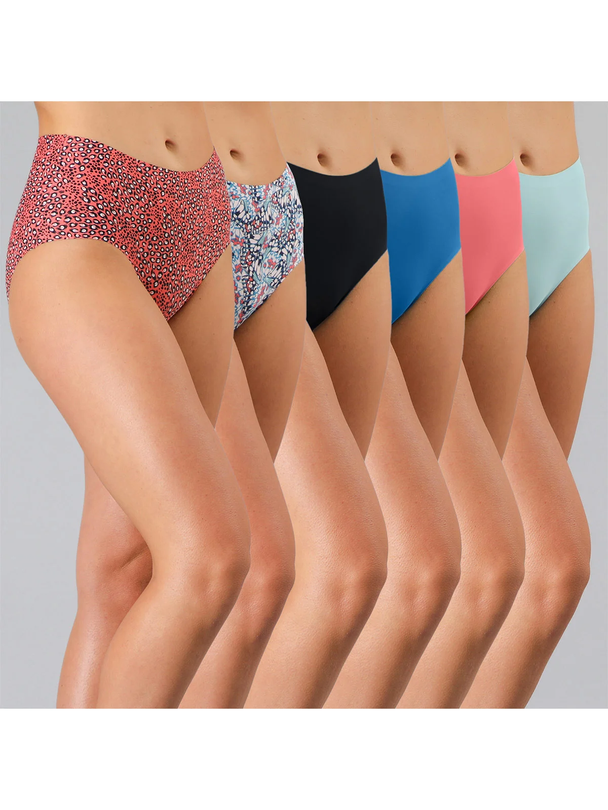 PANTALETA MUJER FLORES PACK X6 MICROFRIBRA MAXI - 1
