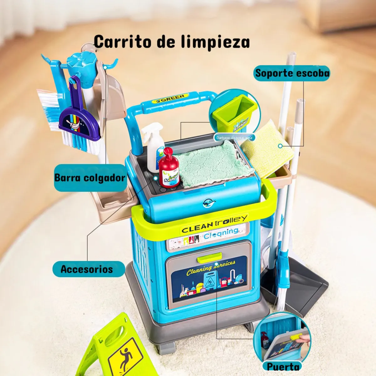 JUEGO CARRO DE LIMPIEZA - 6