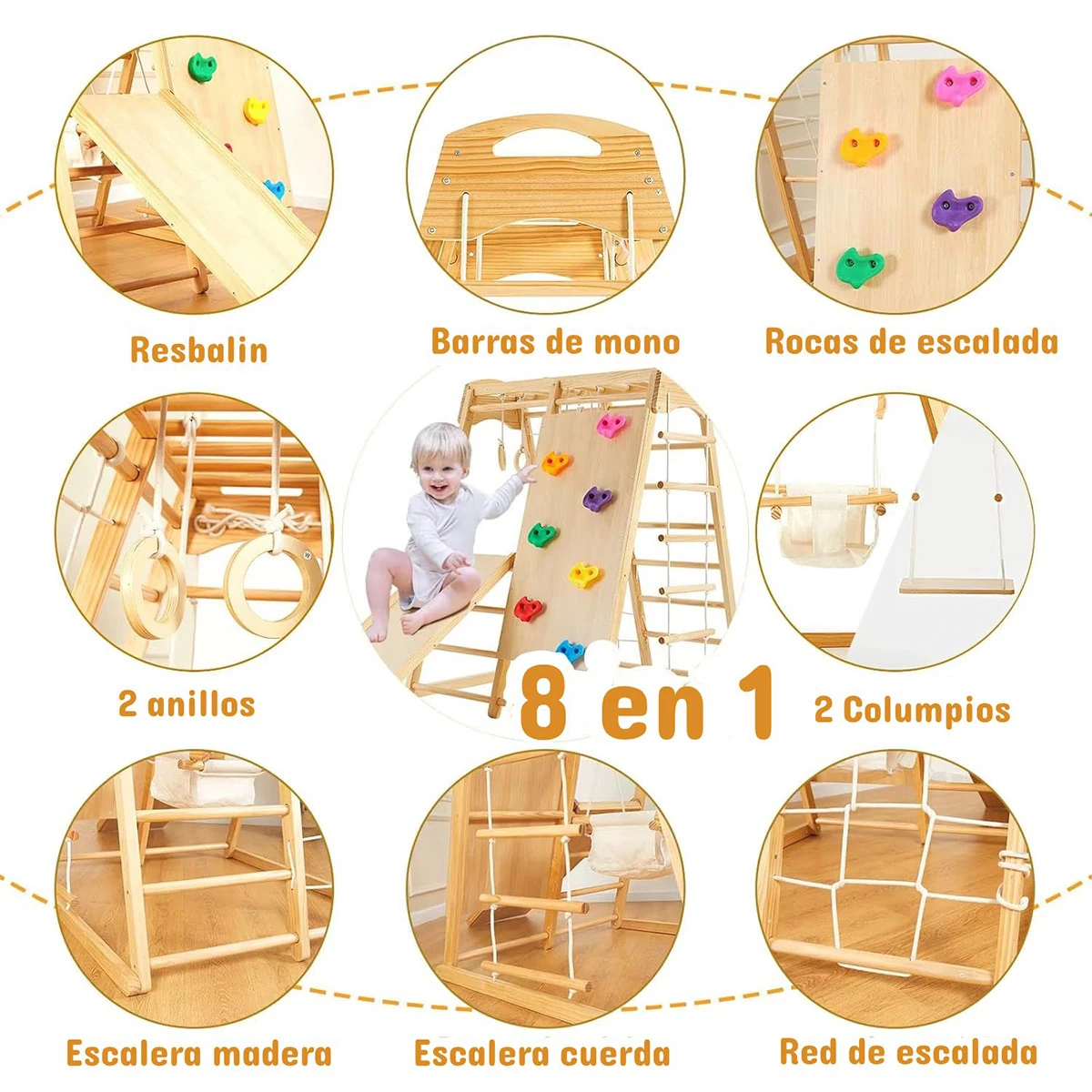 JUEGO ESCALADOR KIDSCOOL MONTESSORI 8X1 - 12