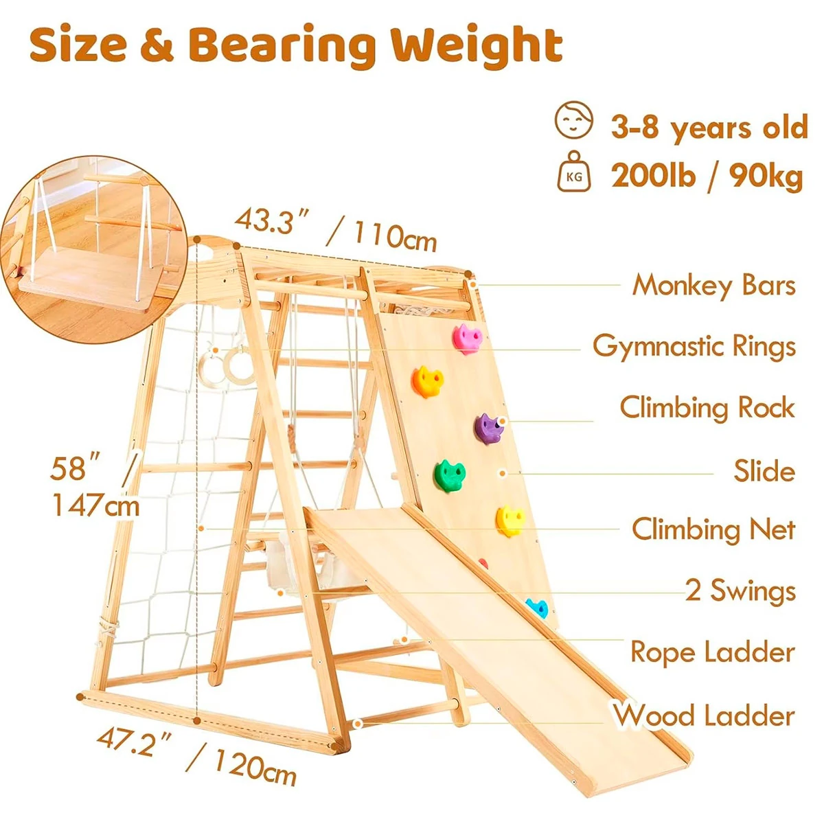JUEGO ESCALADOR KIDSCOOL MONTESSORI 8X1 - 6