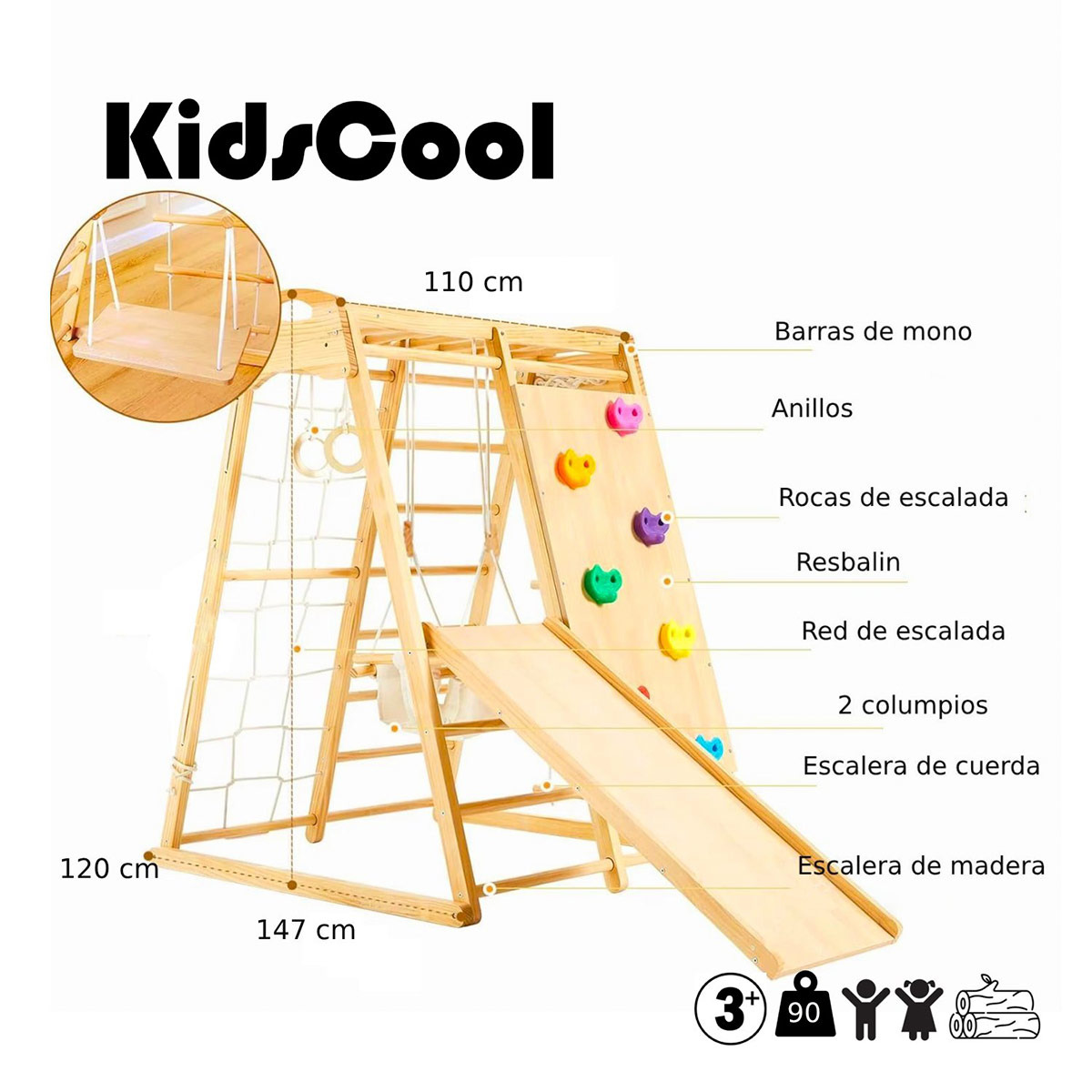 JUEGO ESCALADOR KIDSCOOL MONTESSORI 8X1 - 9