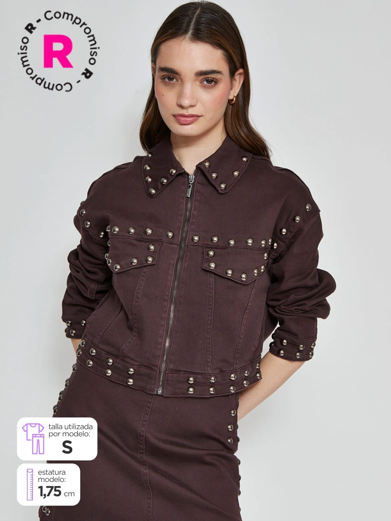 CHAQUETA  MUJER BARBADOS ALGODÓN TACHAS