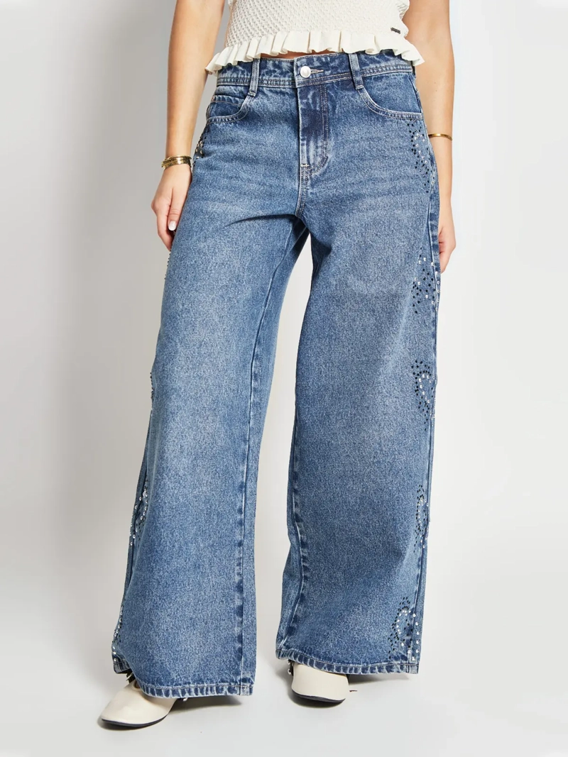 JEANS MUJER BARBADOS ALGODÓN APLICACIONES - 2