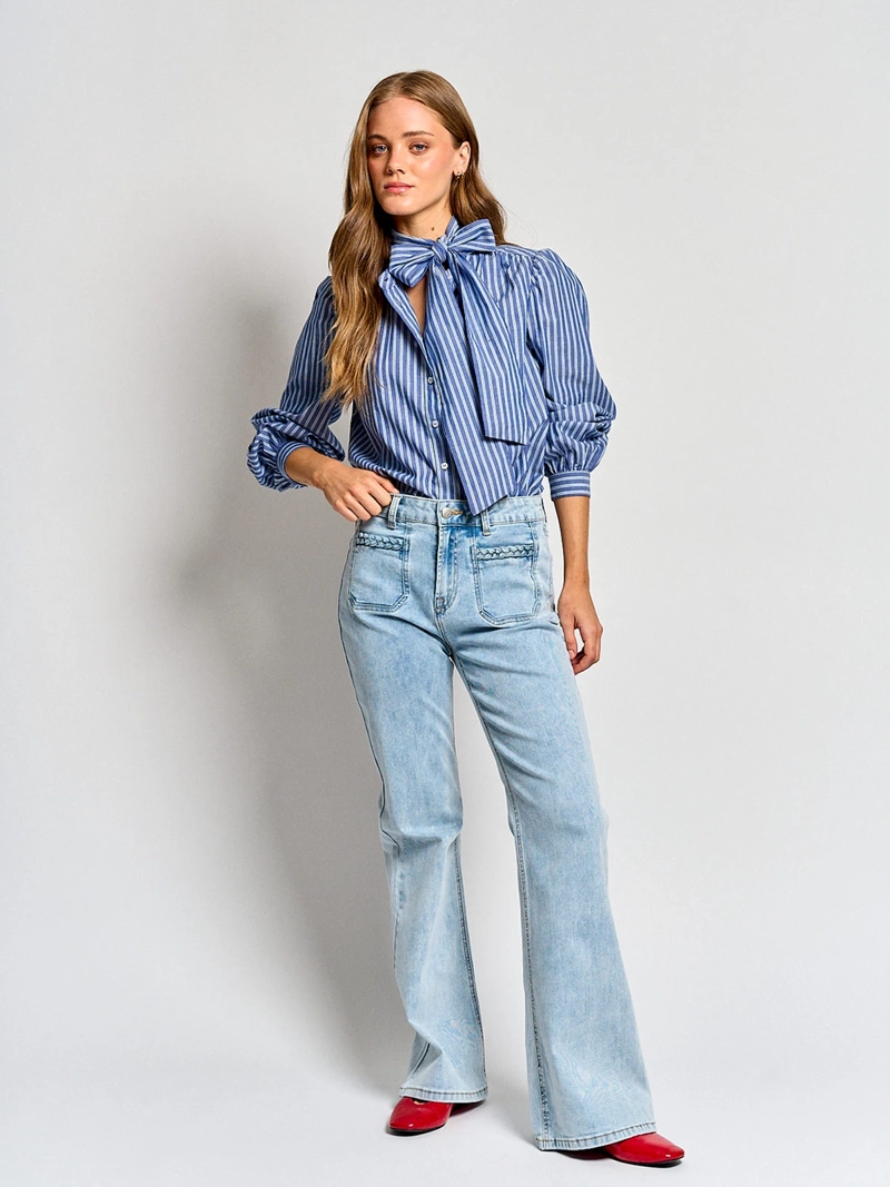 BLUSA MUJER PEPE JEANS ALGODÓN LAZO - 4