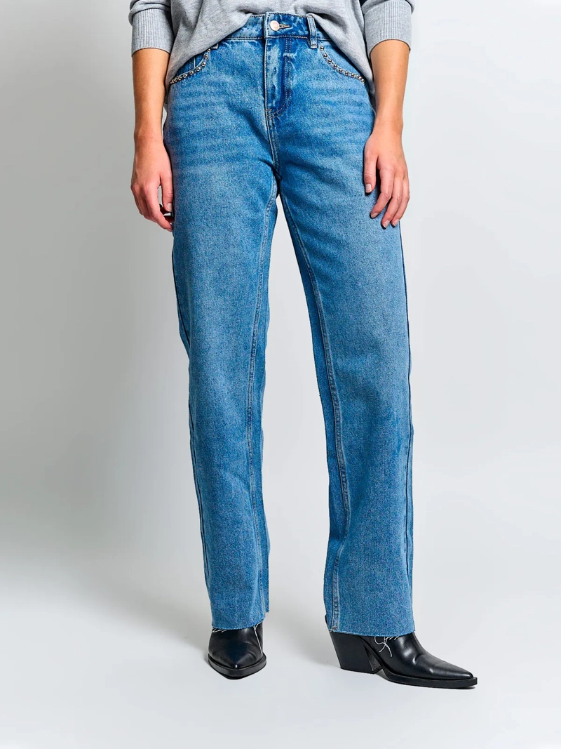 JEANS MUJER BARBADOS ALGODÓN TACHAS - 2