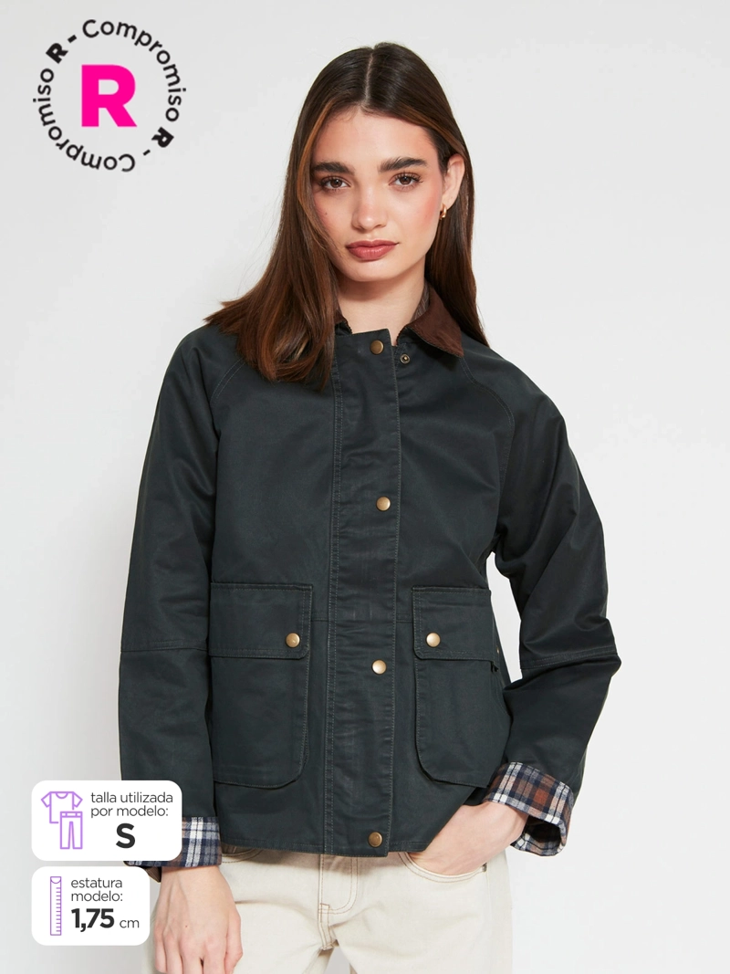 INDEX CHAQUETA MUJER INDEX ALGODÓN CUELLO COTELÉ