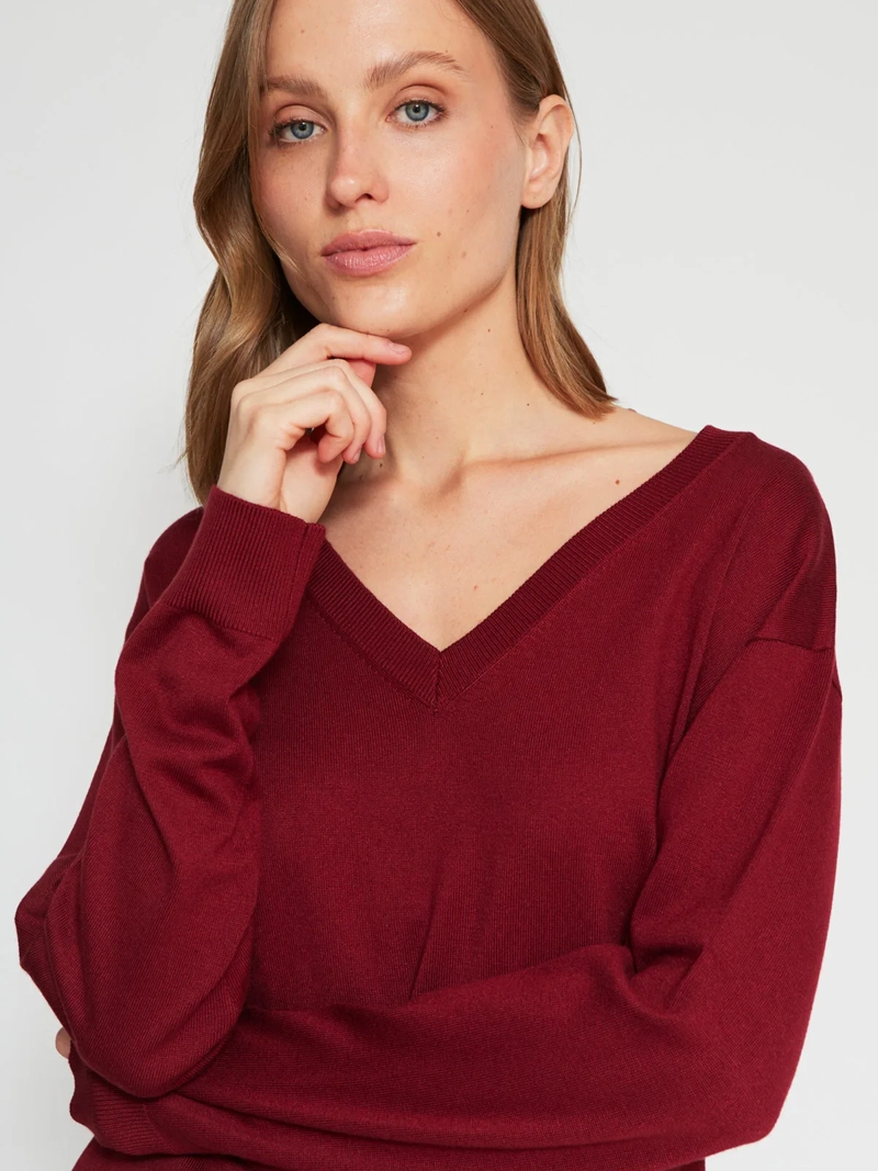 SWEATER MUJER MARQUIS CUELLO EN V - 3