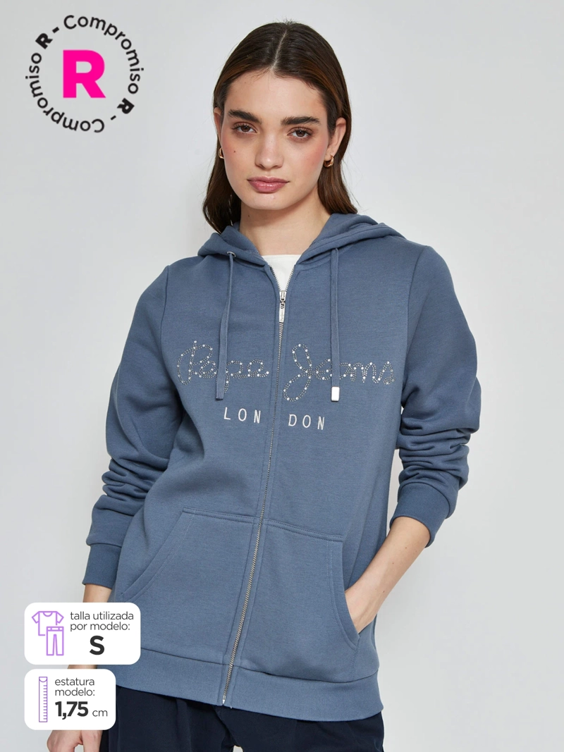 PEPE JEANS POLERÓN MUJER PEPE JEANS ALGODÓN ZIPPER
