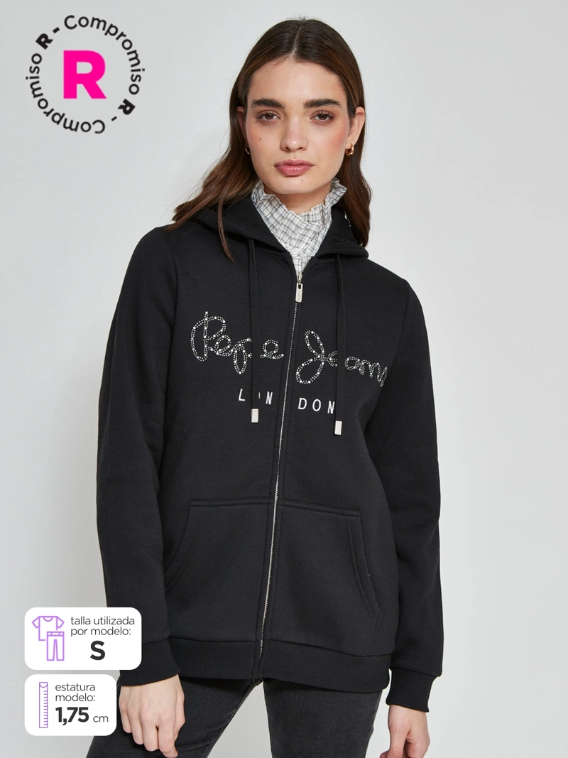 POLERÓN MUJER PEPE JEANS ALGODÓN ZIPPER - 1