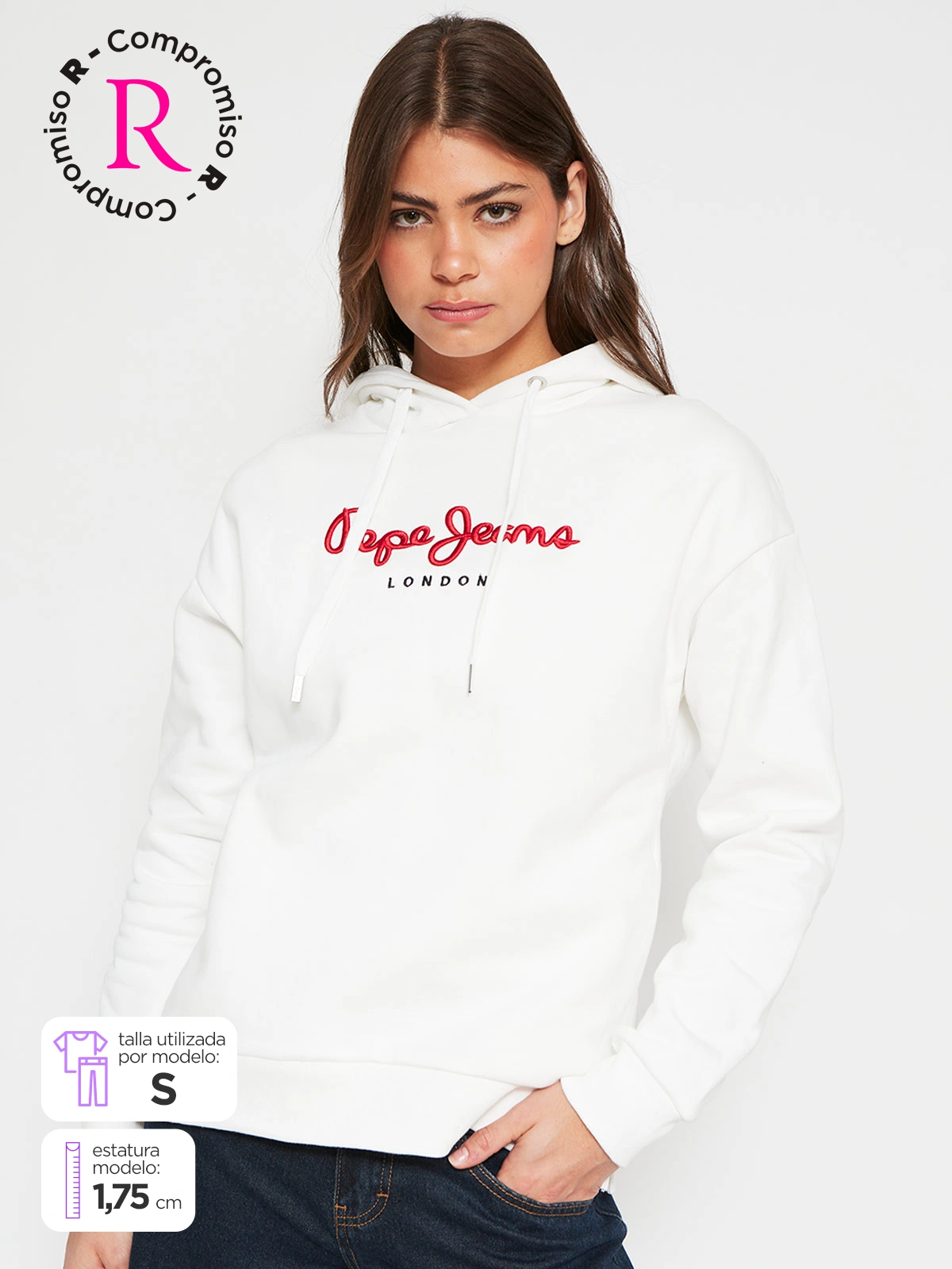 POLERÓN  MUJER PEPE JEANS ALGODÓN BORDADO - 1