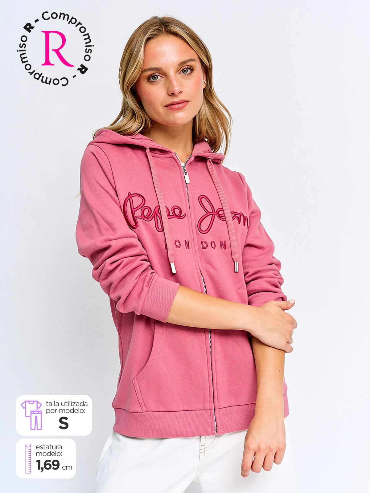 PEPE JEANS POLERÓN MUJER PEPE JEANS ALGODÓN ZIPPER